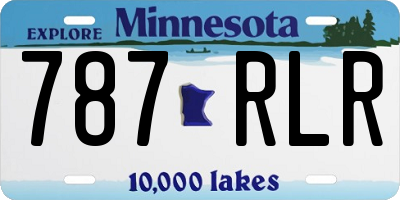 MN license plate 787RLR