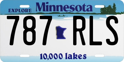 MN license plate 787RLS