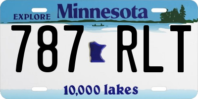 MN license plate 787RLT