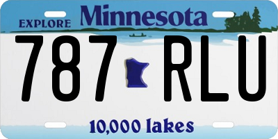 MN license plate 787RLU