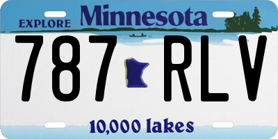 MN license plate 787RLV