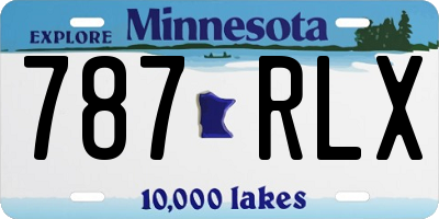 MN license plate 787RLX