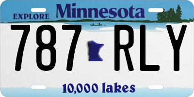 MN license plate 787RLY