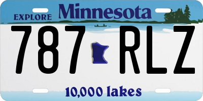 MN license plate 787RLZ