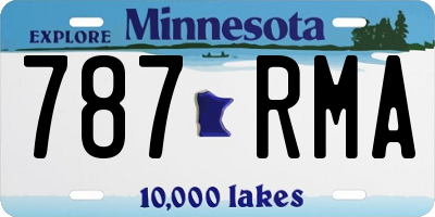 MN license plate 787RMA