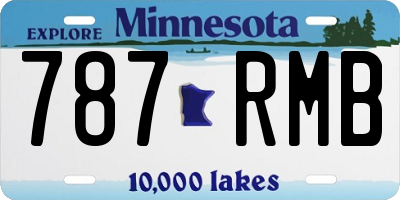 MN license plate 787RMB