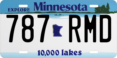 MN license plate 787RMD