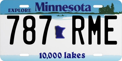 MN license plate 787RME