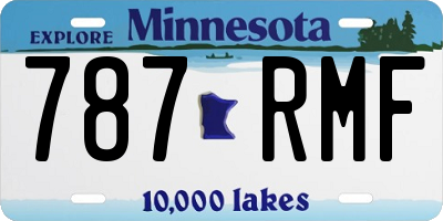 MN license plate 787RMF