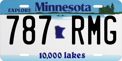 MN license plate 787RMG