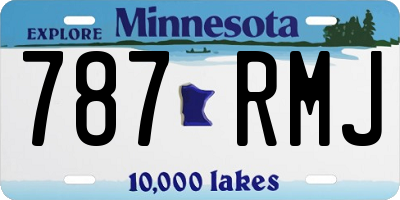 MN license plate 787RMJ