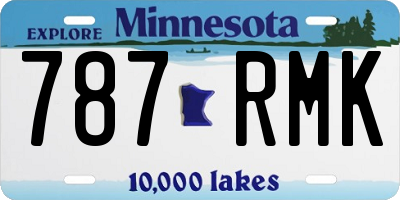 MN license plate 787RMK