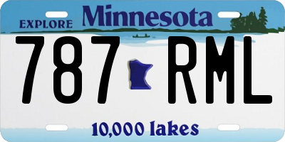 MN license plate 787RML
