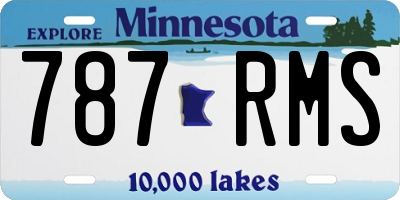 MN license plate 787RMS
