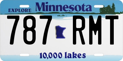 MN license plate 787RMT