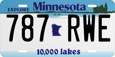 MN license plate 787RWE