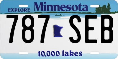 MN license plate 787SEB
