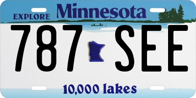 MN license plate 787SEE