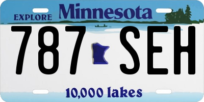 MN license plate 787SEH