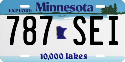 MN license plate 787SEI