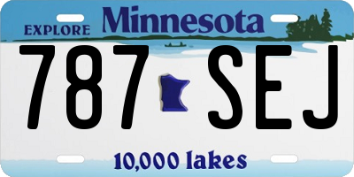 MN license plate 787SEJ