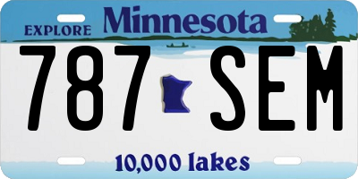 MN license plate 787SEM