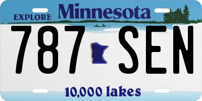 MN license plate 787SEN