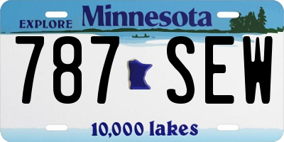 MN license plate 787SEW