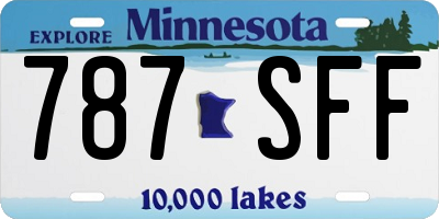 MN license plate 787SFF