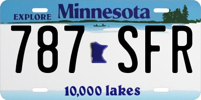 MN license plate 787SFR