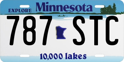MN license plate 787STC
