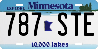 MN license plate 787STE