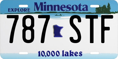 MN license plate 787STF