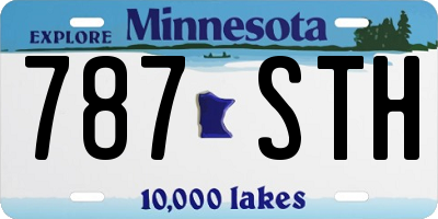 MN license plate 787STH