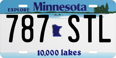 MN license plate 787STL