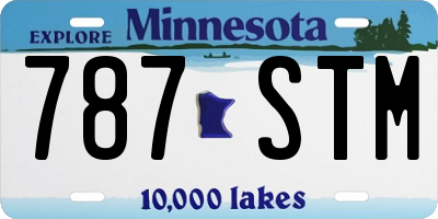 MN license plate 787STM