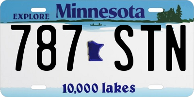 MN license plate 787STN