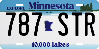 MN license plate 787STR