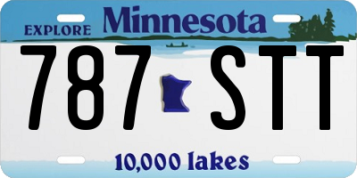 MN license plate 787STT