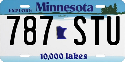 MN license plate 787STU