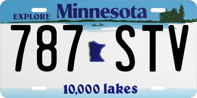 MN license plate 787STV