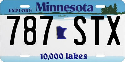 MN license plate 787STX