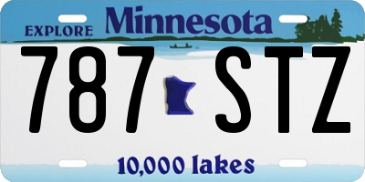 MN license plate 787STZ