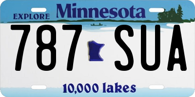 MN license plate 787SUA