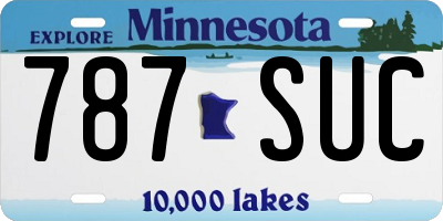MN license plate 787SUC
