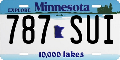 MN license plate 787SUI