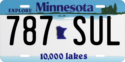 MN license plate 787SUL