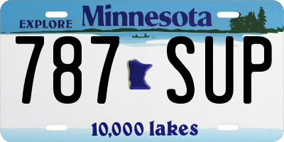 MN license plate 787SUP