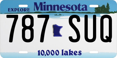 MN license plate 787SUQ