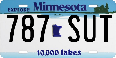 MN license plate 787SUT
